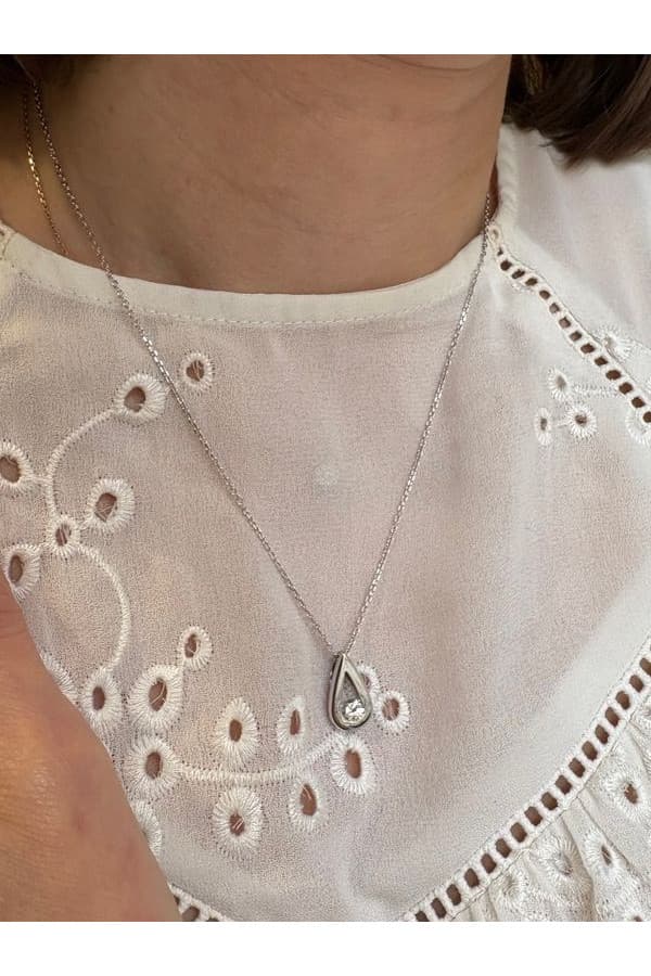 Collier Goutte Diamant Solitaire - photo 2