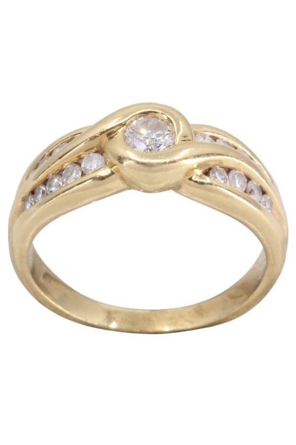 BAGUE MODERNE DIAMANTS, photo 2 sur 3