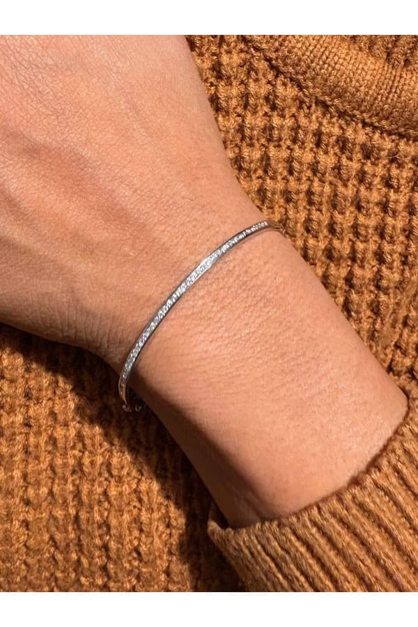 Bracelet Jonc Ouvrant Diamants - photo 2
