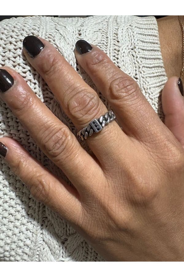 Bague Chaine Argent - photo 2