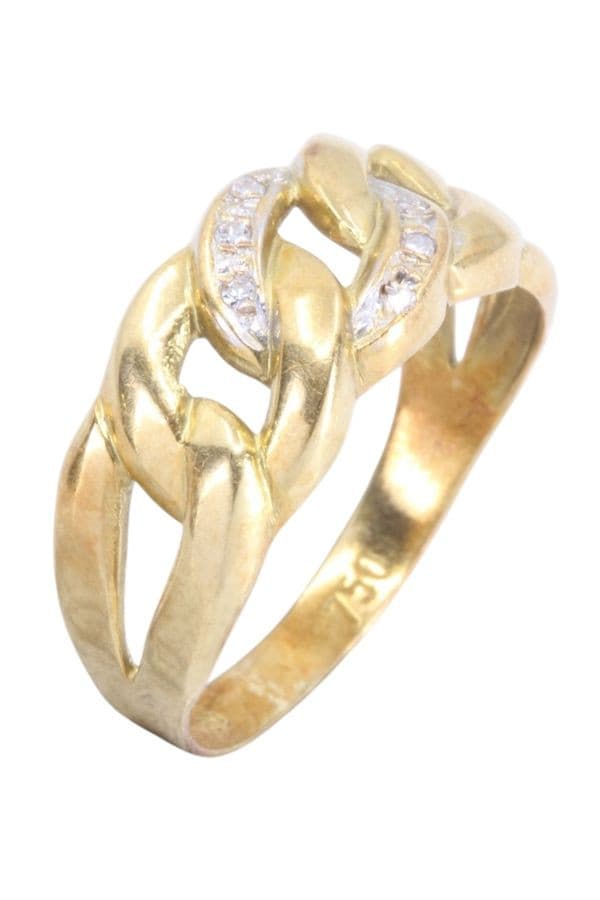 Bague Maille Gourmette Diamants - photo 3