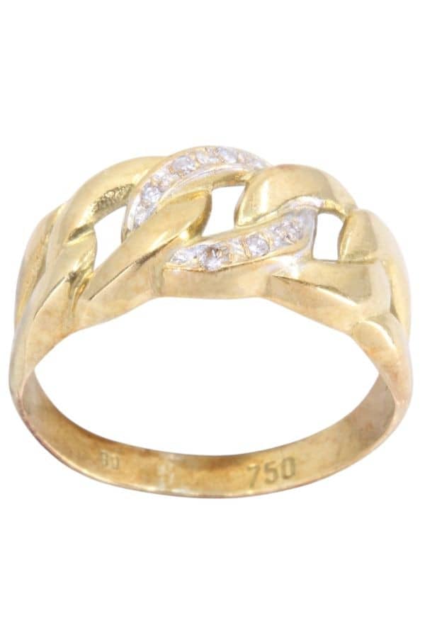 BAGUE MAILLE GOURMETTE DIAMANTS, photo 2 sur 3