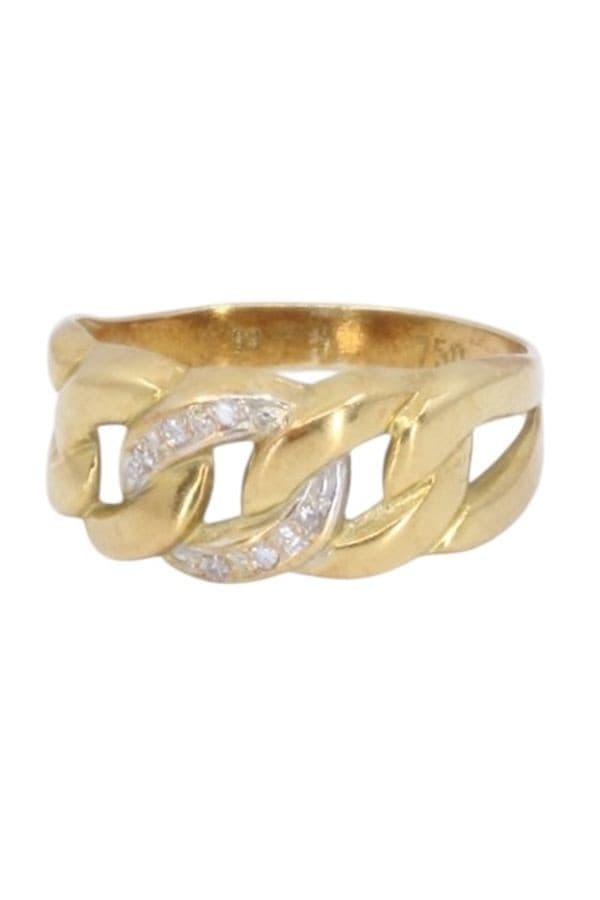 Bague Maille Gourmette Diamants - photo 5