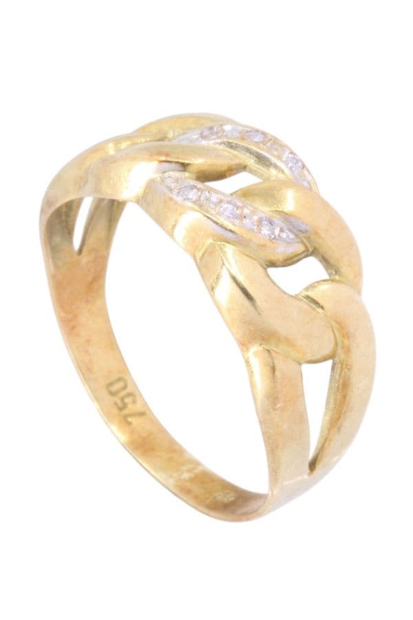 Bague Maille Gourmette Diamants - photo 4