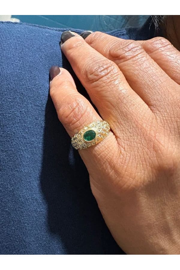 Bague Émeraude et Diamants - photo 2