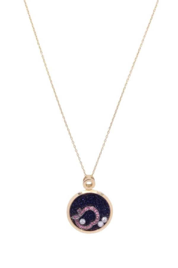 COLLIER POMME RUBIS ET DIAMANTS, photo 2 sur 3