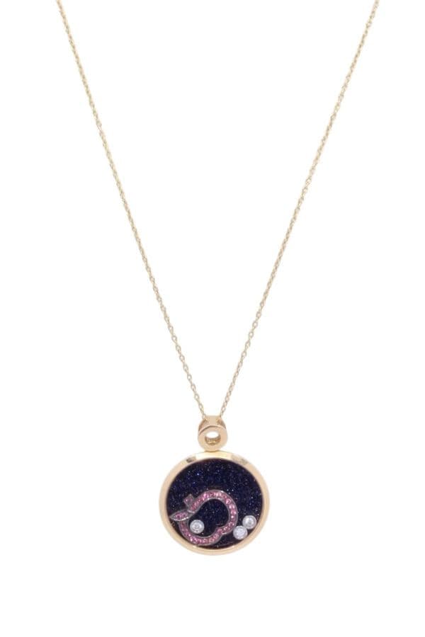 Collier Pomme Rubis et Diamants