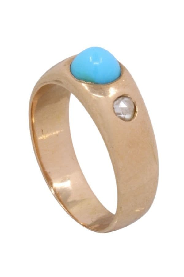 Bague Jonc Turquoise et Diamants - photo 4