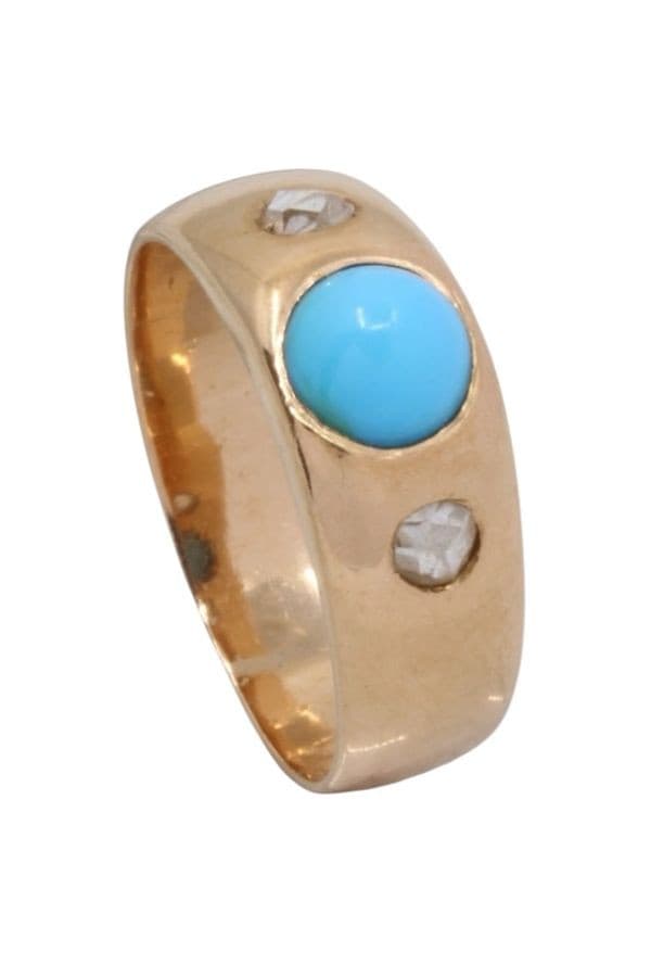 Bague Jonc Turquoise et Diamants - photo 5