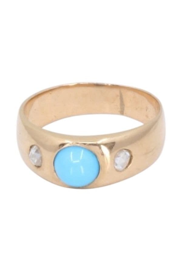 Bague Jonc Turquoise et Diamants - photo 6