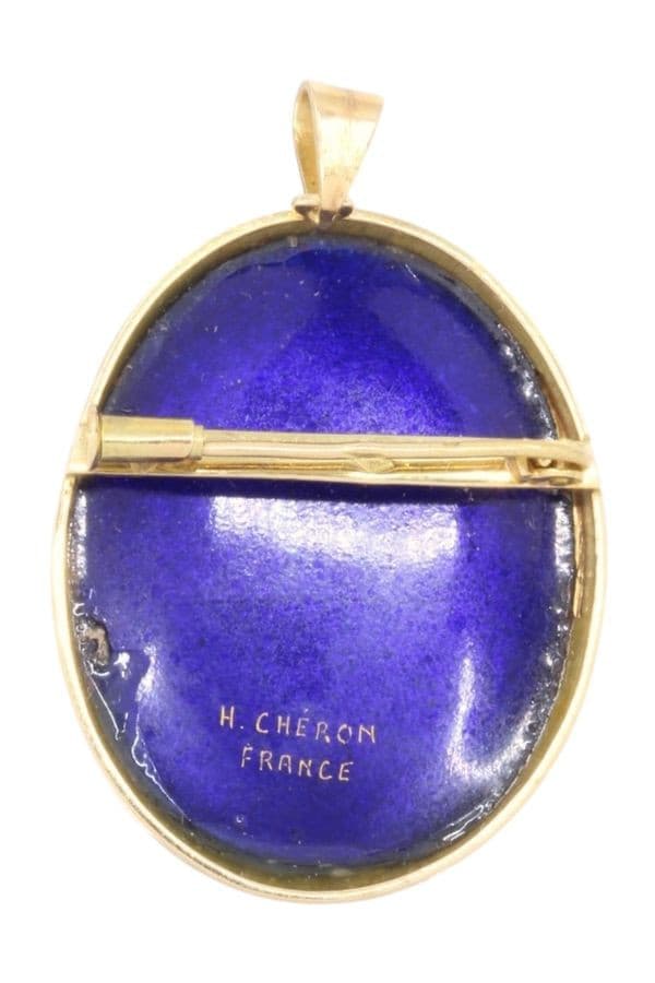 Pendentif Broche Émail de Limoges - photo 3