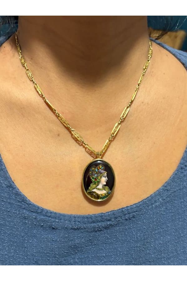 Pendentif Broche Émail de Limoges - photo 2