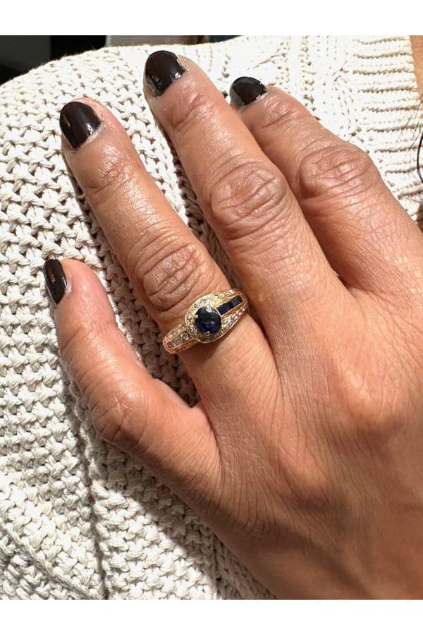 Bague Saphirs et Diamants - photo 2