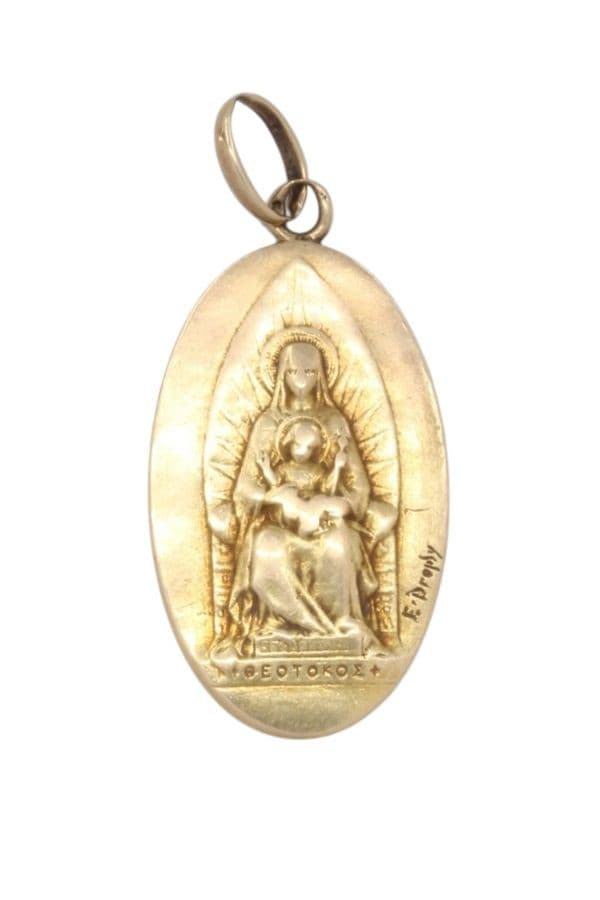 Médaille Vierge Signée E.dropsy