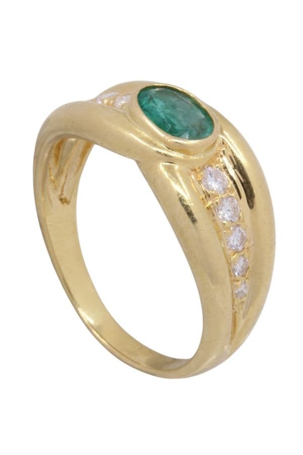 Bague Émeraude et Diamants - photo 4