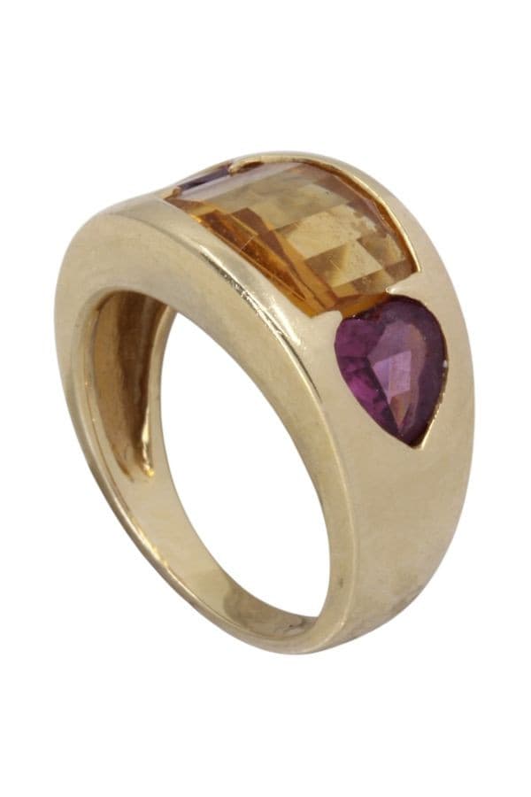 Bague Moderne Citrine et Grenat - photo 4