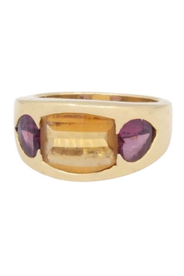 Bague Moderne Citrine et Grenat - photo 6