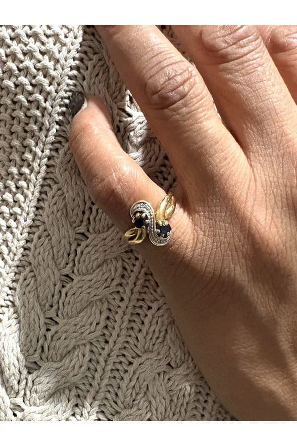 Bague Toi et Moi Saphirs et Diamants - photo 2