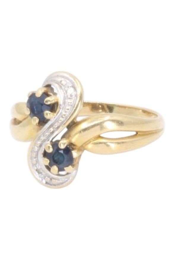 Bague Toi et Moi Saphirs et Diamants - photo 6