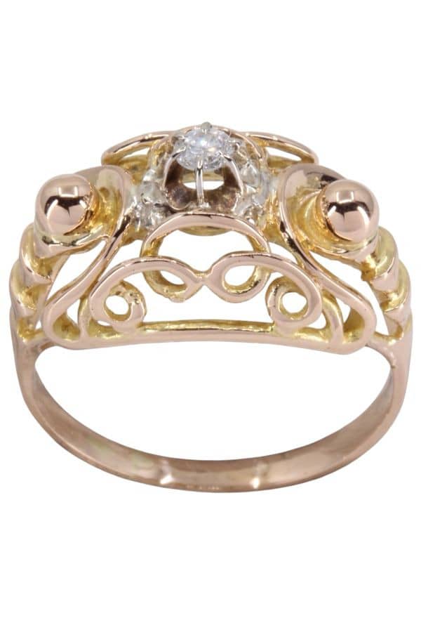 BAGUE DIAMANT 1950', photo 2 sur 3