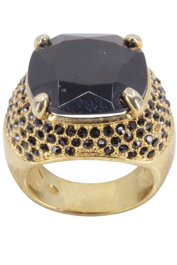 Bague Fantaisie Pierres Noires