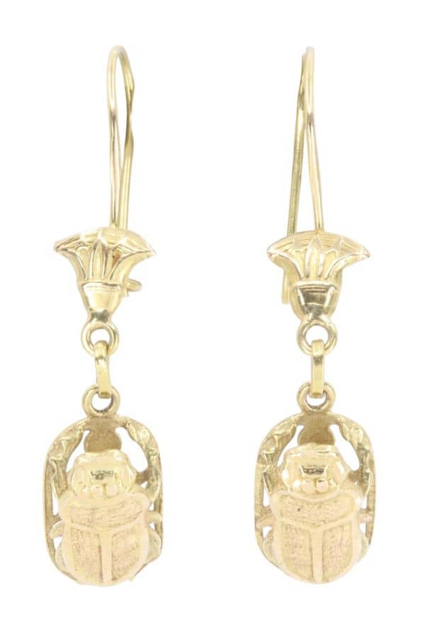 BOUCLES D'OREILLES PENDANTES SCARABÉE, photo 2 sur 3