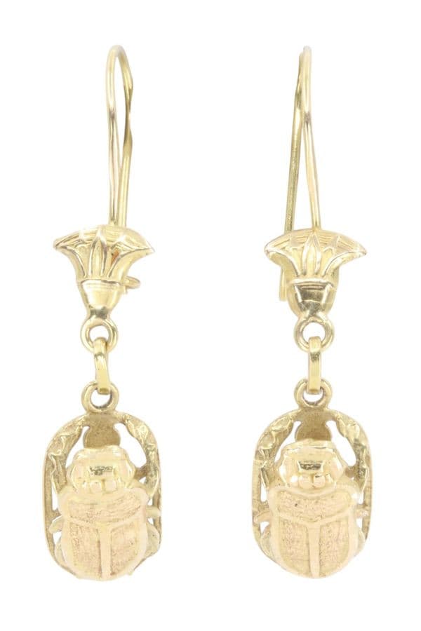Boucles d'Oreilles Pendantes Scarabée