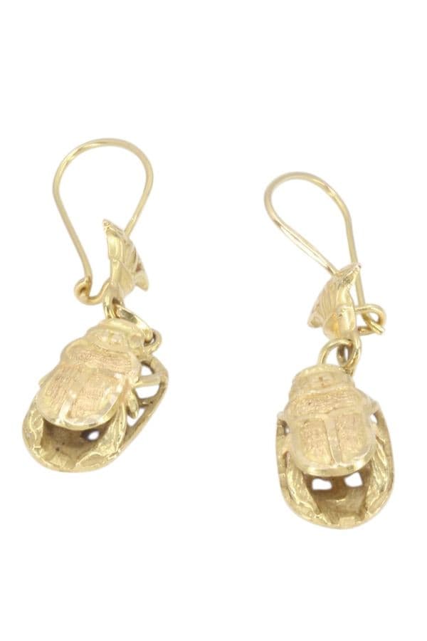 Boucles d'Oreilles Pendantes Scarabée - photo 3
