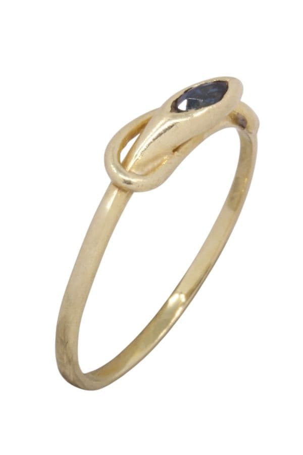 Bague Serpent Saphir - photo 3