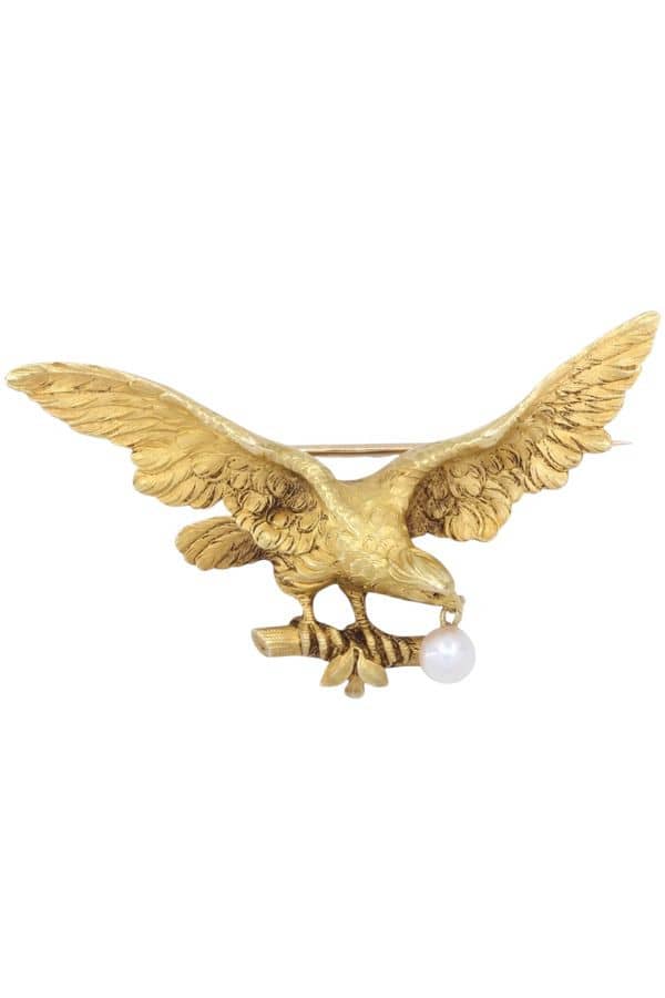 BROCHE PENDENTIF ANCIEN AIGLE, photo 2 sur 3