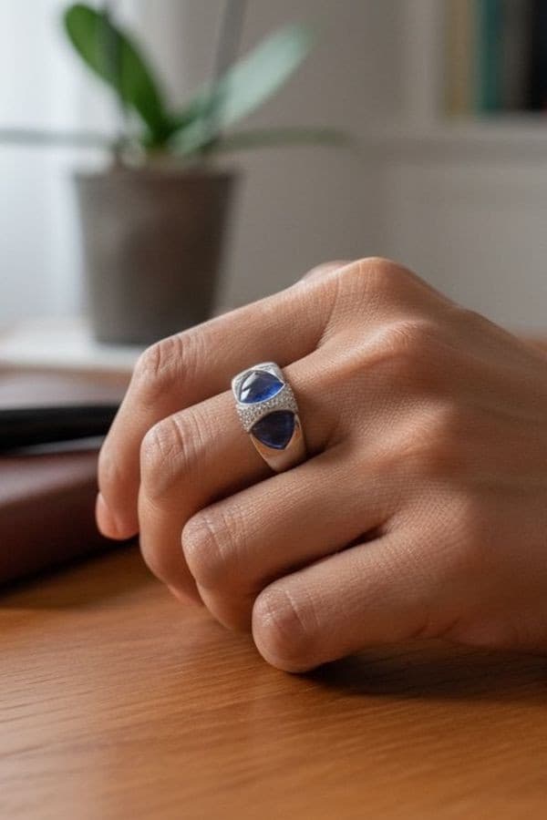 Bague Moderne Iolite Diamants - photo 2