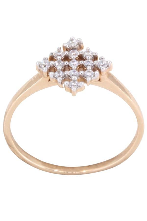 BAGUE MODERNE DIAMANTS, photo 2 sur 3