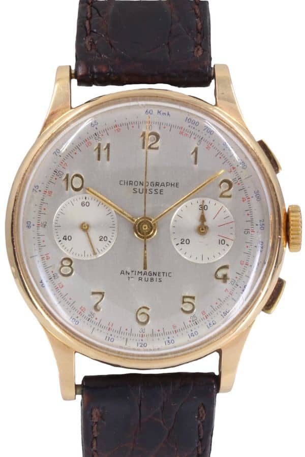 CHRONOGRAPHE SUISSE CIE - OR 18K, photo 2 sur 3