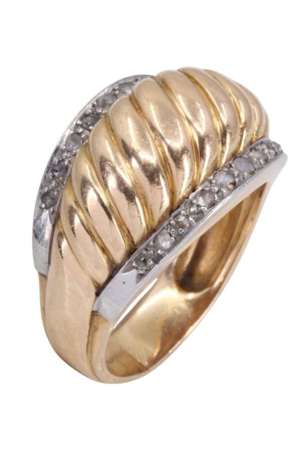 Bague Jonc Godron Art-Déco - photo 3