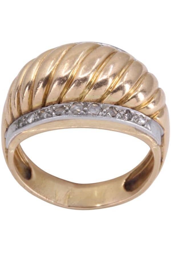 BAGUE JONC GODRON ART-DÉCO, photo 2 sur 3