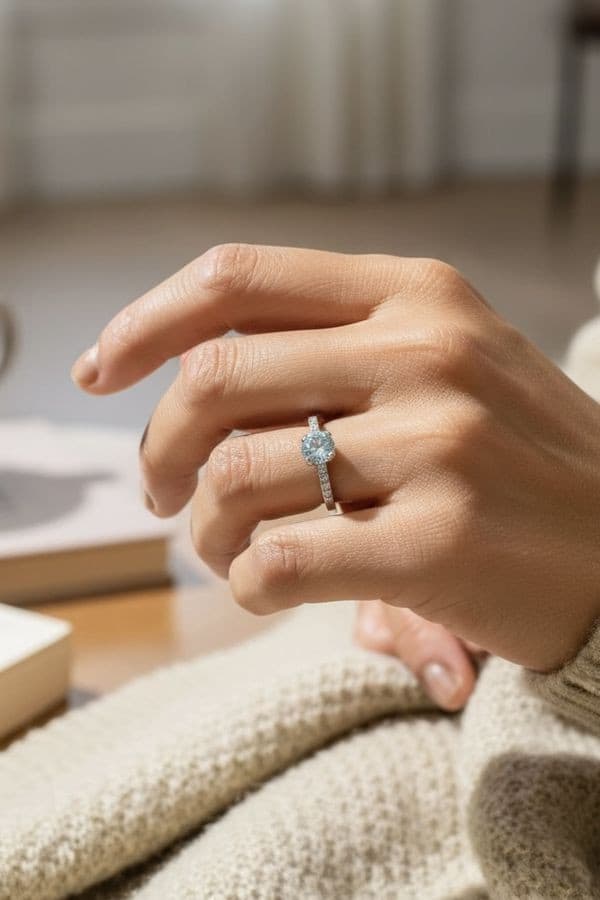 Bague Moderne Aigue-Marine et Diamants - photo 2