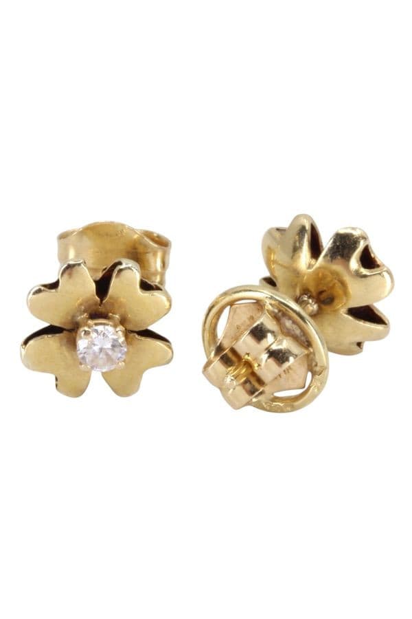 Boucles d'Oreilles Fleurs Diamants - photo 3