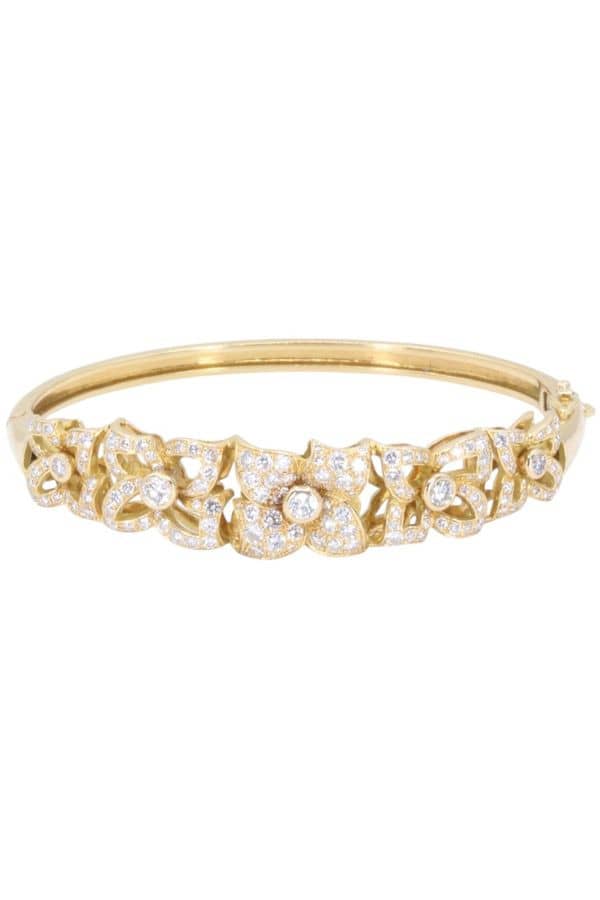 BRACELET JONC OUVRANT DIAMANTS, photo 2 sur 3