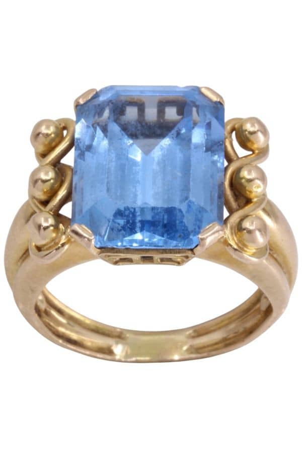 BAGUE ANCIENNE TOPAZE, photo 2 sur 3