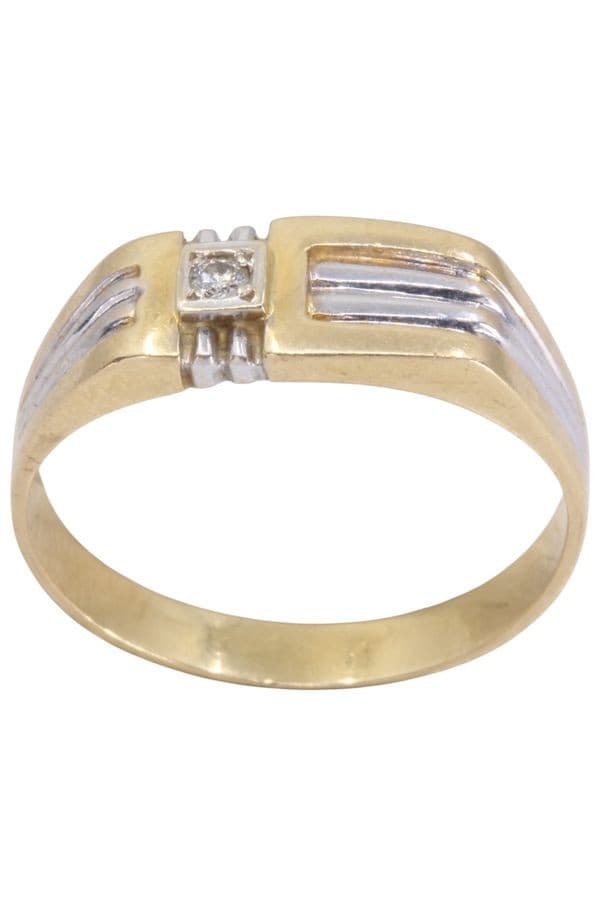 Chevalière 2 Ors Diamant