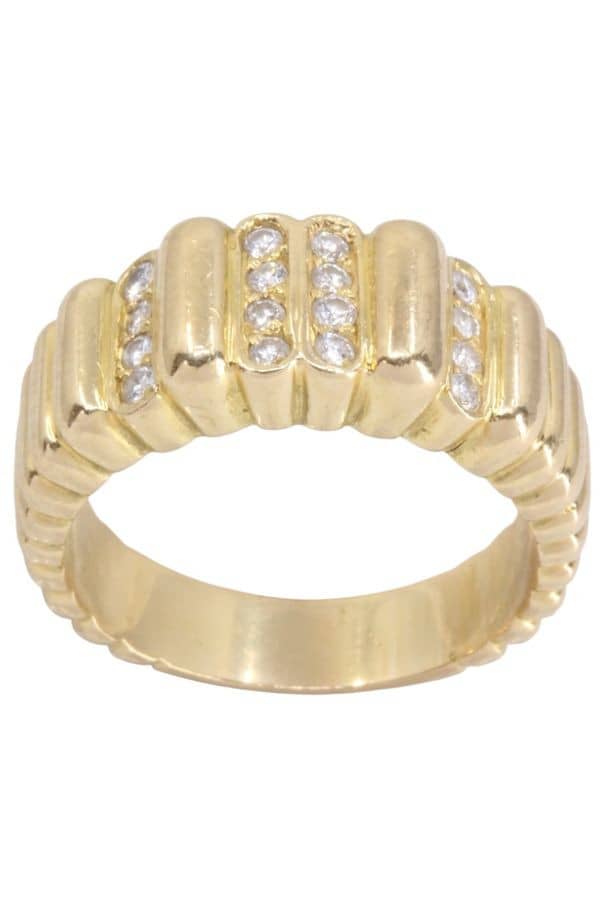 BAGUE MODERNE DIAMANTS, photo 2 sur 3