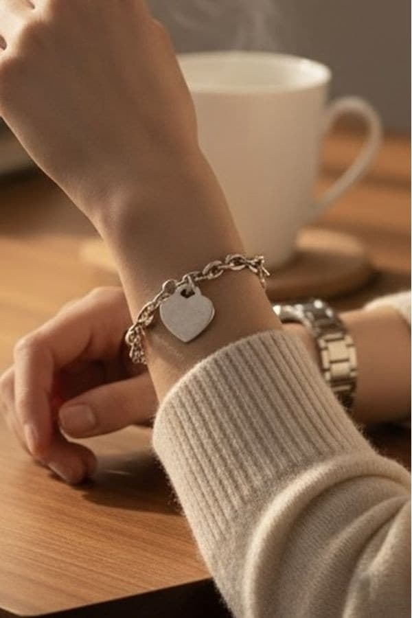 Bracelet Maille Ovale Argent - photo 2