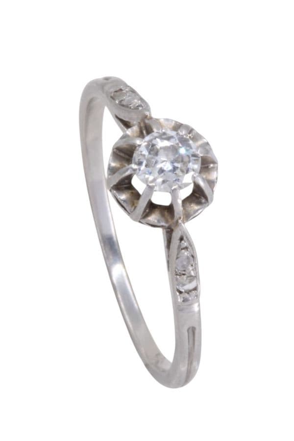 Solitaire Diamant Ancien - photo 4