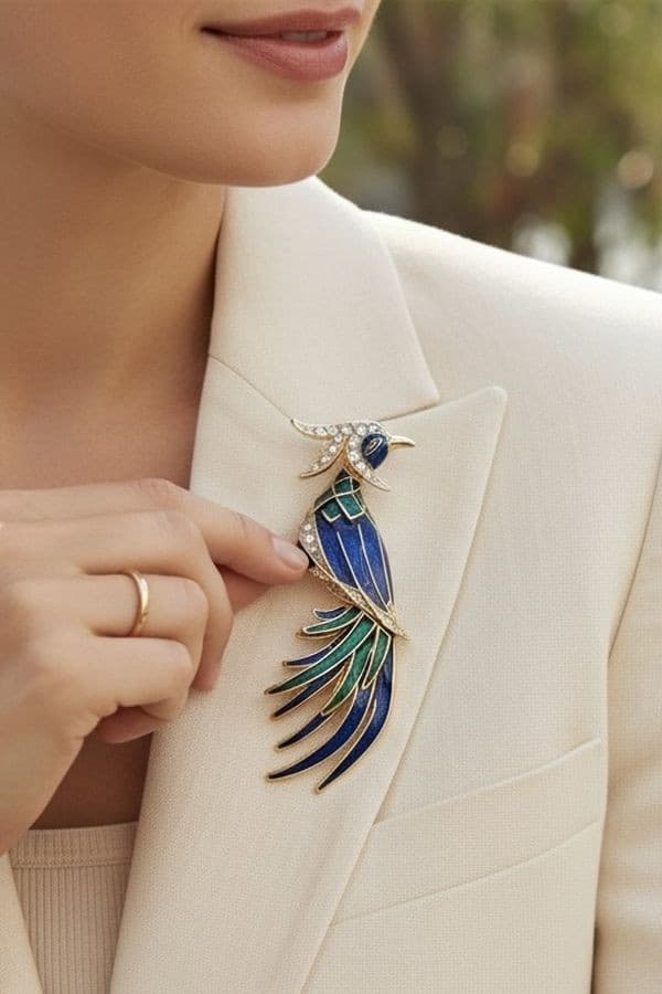 Broche Fantaisie Perroquet - photo 2