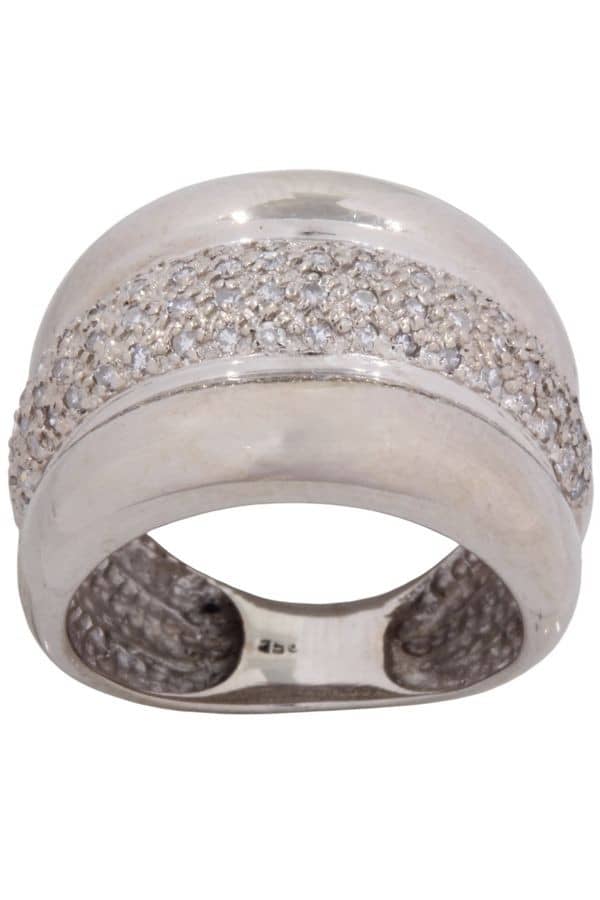 BAGUE JONC GODRON DIAMANTS, photo 2 sur 3