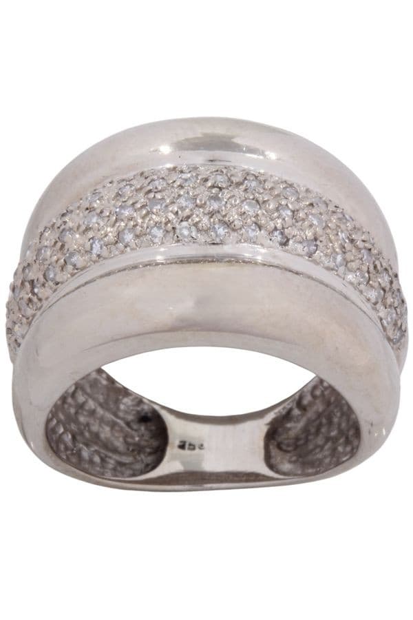 Bague Jonc Godron Diamants