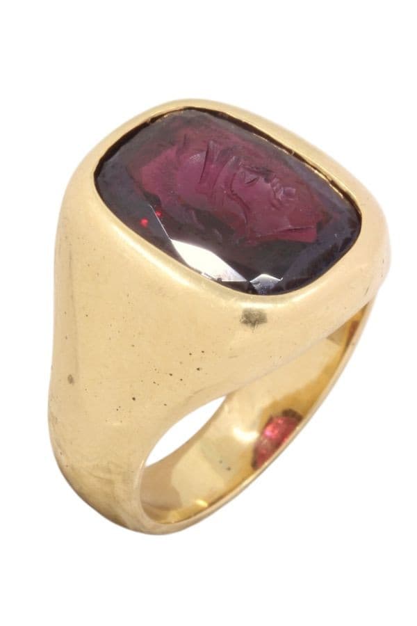 Chevalière Ancienne Intaille - photo 3