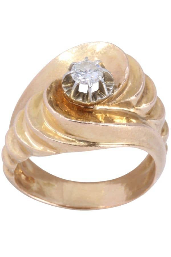 BAGUE DIAMANT 1950', photo 2 sur 3