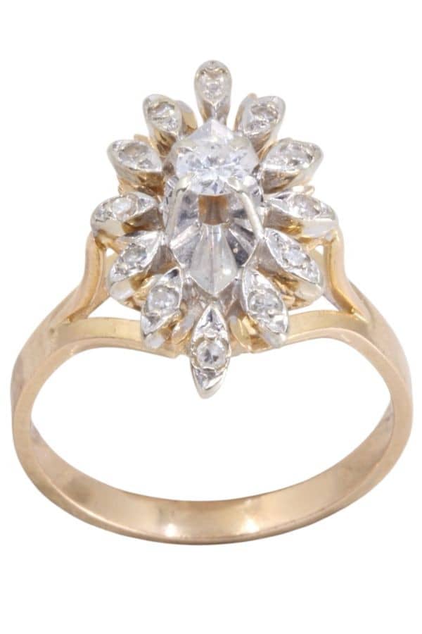 BAGUE MARQUISE DIAMANTS, photo 2 sur 3