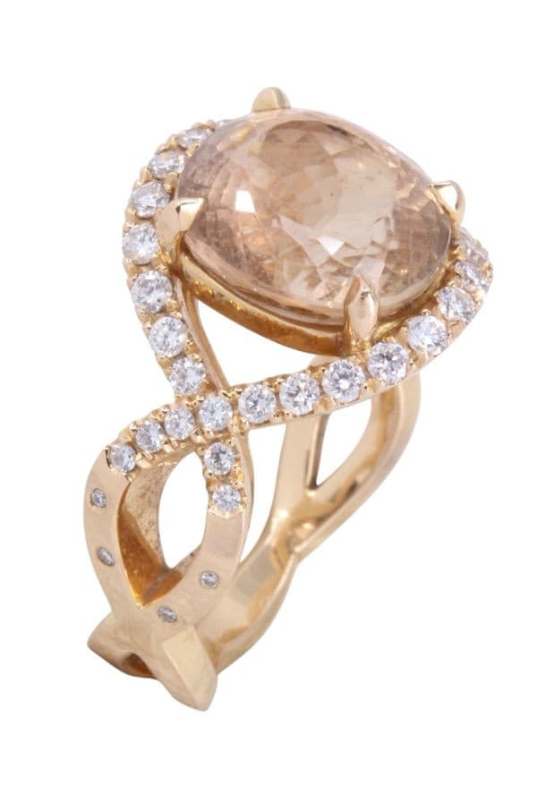 Bague Moderne Quartz et Diamants - photo 3